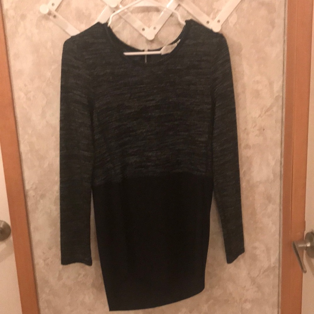 RD style long sleeve black blouse
